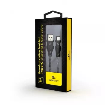 Cavo USB Gembird CC-USB2B-AMCM-2M-BW USB 2.0 USB A USB C nero, bianco
