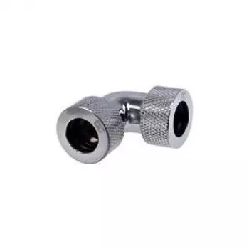 Alphacool HT 13mm raccordo a vite per HardTube a L 90° - zigrinato - cromato (17295)