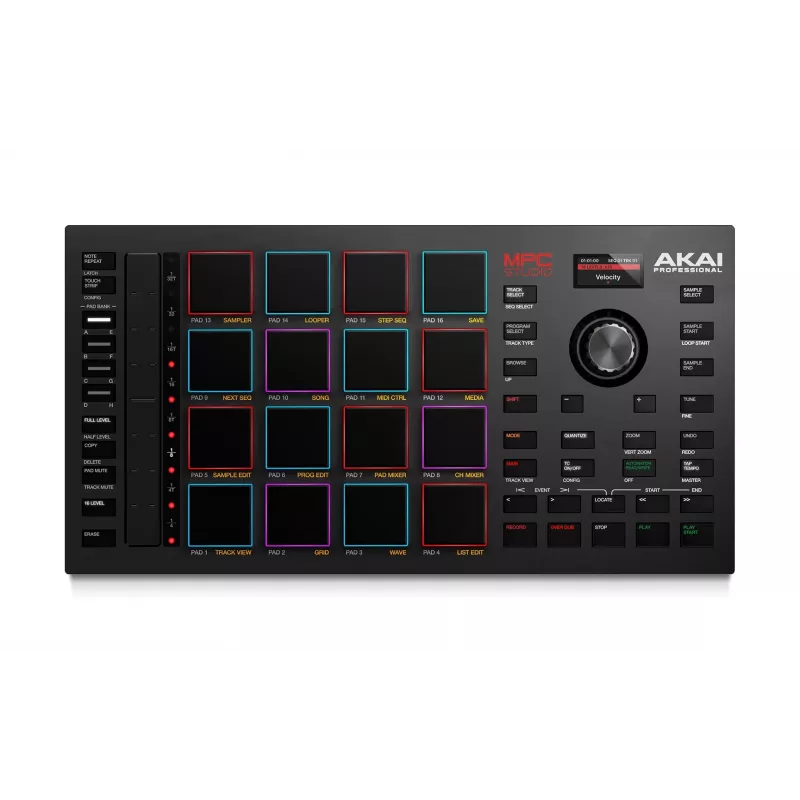 Controller MIDI Studio AKAI MPC Studio MK2 con 16 pad, LCD, retroilluminazione RGB, USB-MIDI, larghezza 305 mm