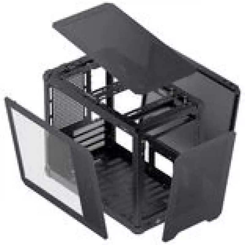 Case per PC Jonsbo C6 MAX, case mini, Micro-ATX, vetro temperato - nero