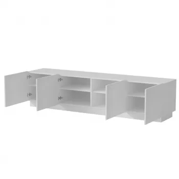 Mobile TV cama meble LIVERTI 2000x420x480 mm, bianco, piano in truciolare