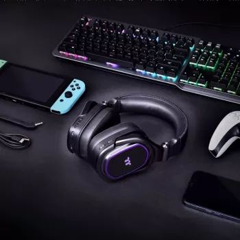 Thermaltake ARGENT H5 RGB, wireless, gaming, 20 - 40000 Hz, 412 g, cuffie, nero