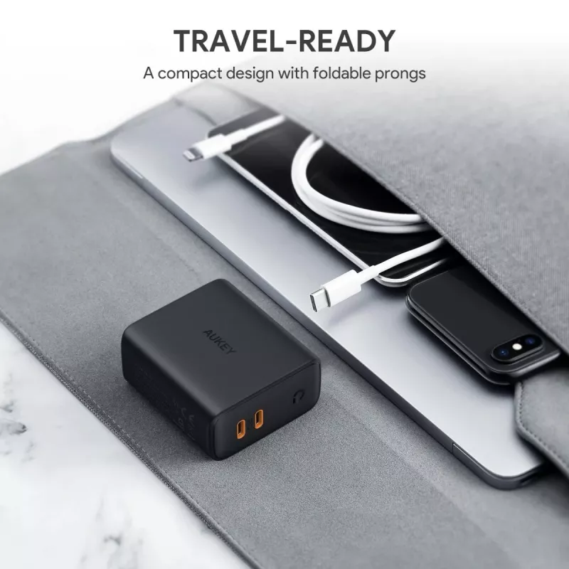 Caricabatterie AUKEY PA-D2 per dispositivi mobili 36W nero per interni