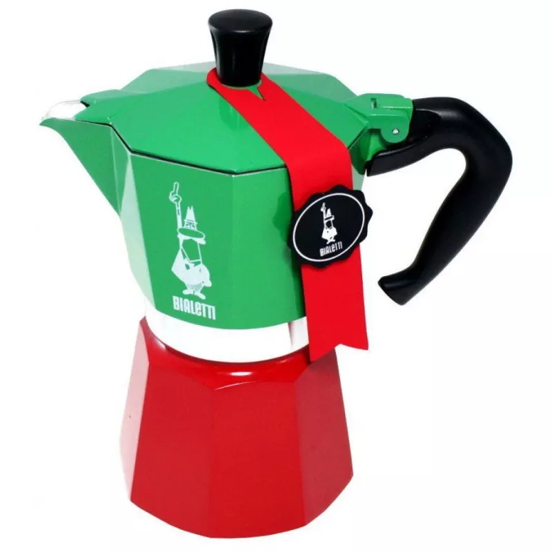 Caffettiera Bialetti Moka Express Italia 6TZ (300 ml) rosso-verde