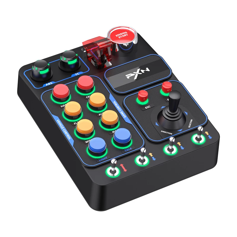 Box di controllo pannello pulsanti PXN PXN-CB1 per simracing — pannello esterno con più pulsanti