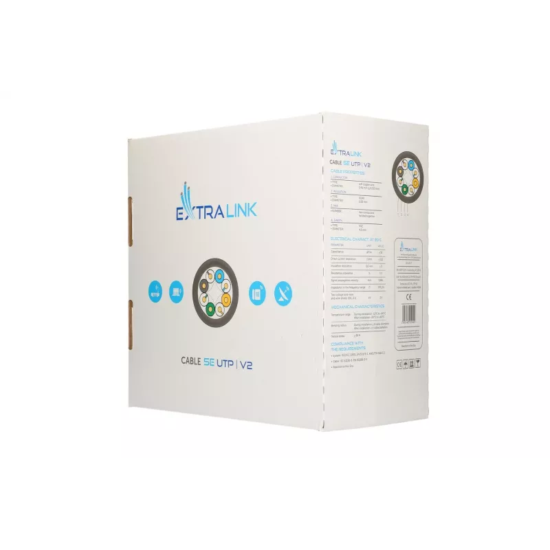Cavo Extralink Twisted-Pair CAT5E UTP (U/UTP) V2 da interno 305M