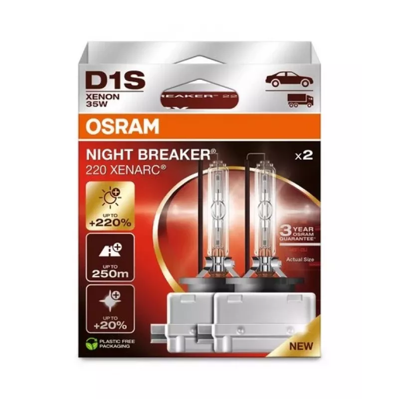 OSRAM D1S XENARC NIGHT BREAKER 220 - 3 anni di garanzia
