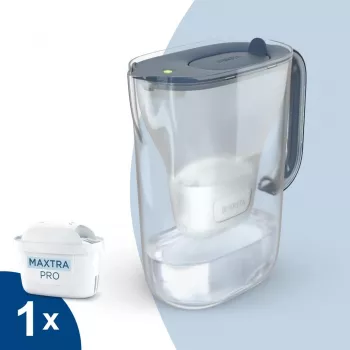 Caraffa filtrante BRITA Style Essential 2,4 L grafite — caraffa con cartuccia MAXTRA, Smart Light, capacità filtrata 1,4 L