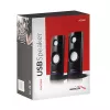 Diffusore PC a 2 vie con filo Audiocore AC860, 2.0 canali, 4 W RMS, alimentazione USB, ingresso 3,5 mm, nero