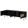 Mobile TV cama meble INSERTO 3D1W 190x40x62 cm nero con LED