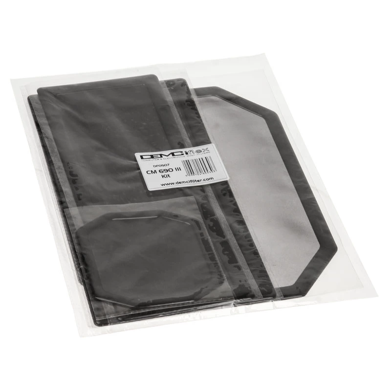 Filtro antipolvere DEMCiflex DF0507 per Cooler Master 690 III, nero, confezione da 5