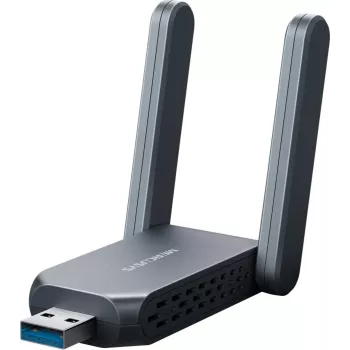Adattatore USB wireless MERCUSYS MA37BEH — High-Gain Wi-Fi 7 (BE6500) compatibilità USB-C/USB-A