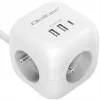 Power Cube QOLTEC 52547 ciabatta 3×prese AC, 2×USB-A, 1×USB-C PD 20W