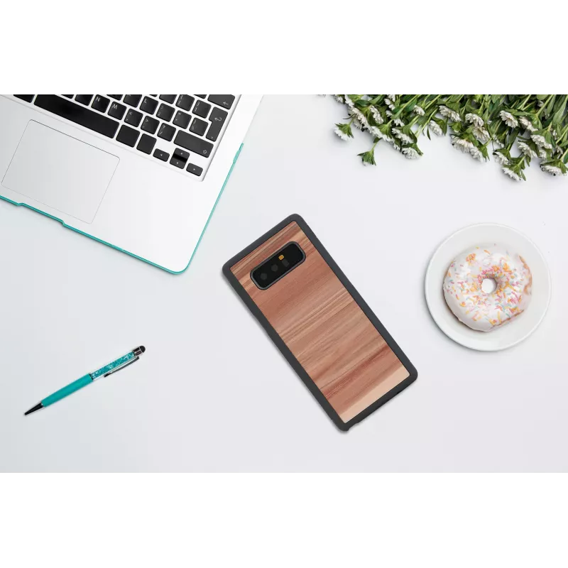 Custodia per smartphone man and wood per Galaxy Note 8 — cappuccino nero custodia protettiva