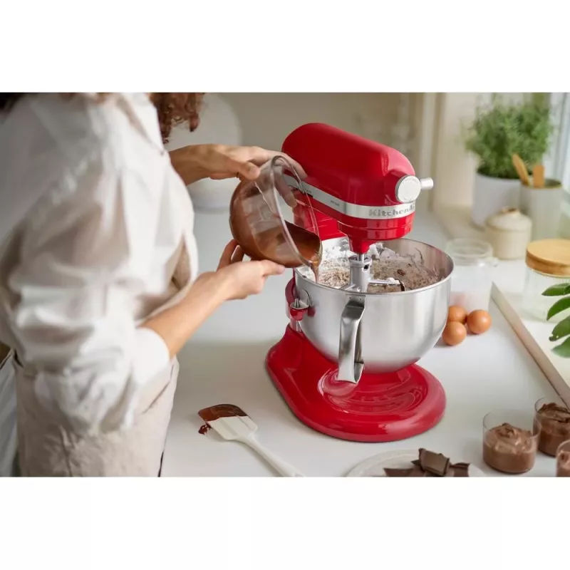 KitchenAid 5KSM60SPXEER Robot da cucina 375 W grigio, rosso, acciaio inox