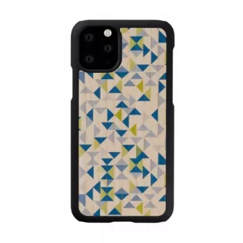 Custodia per smartphone man and wood per iPhone 11 Pro – triangolo blu su nero, guscio rigido protettivo