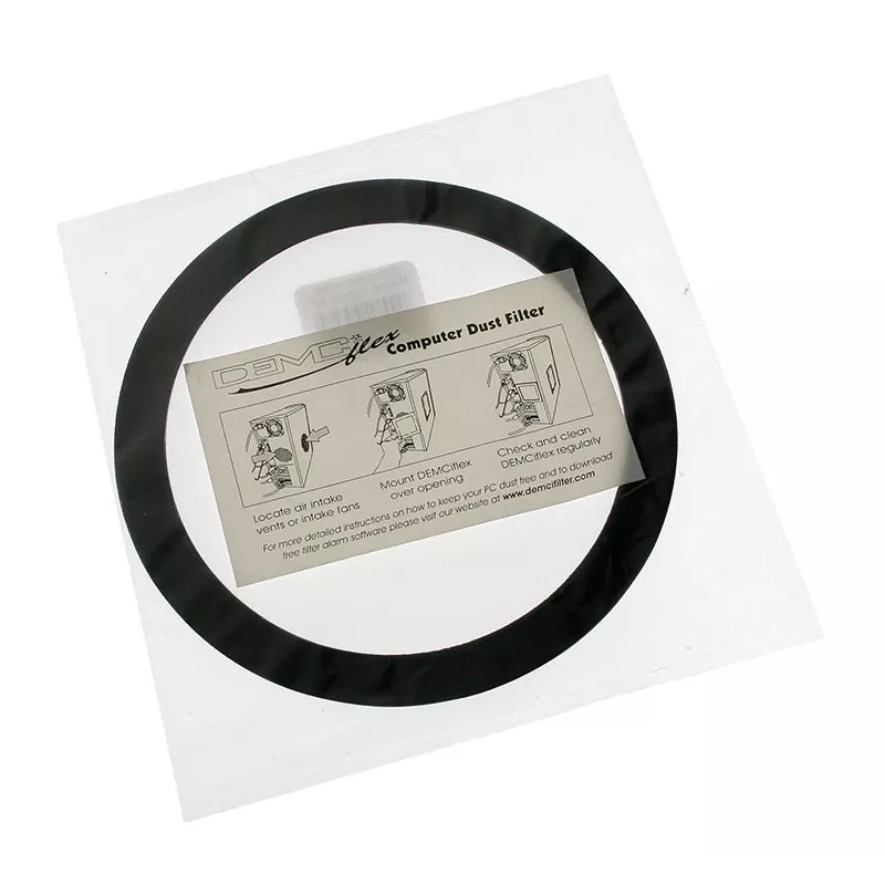 Filtro antipolvere DEMCiflex 120 mm rotondo, nero/bianco per ventole del case e aperture di ventilazione