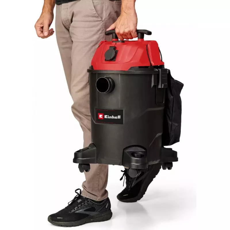 Einhell TC-VC 1825 A aspiratore solidi e liquidi, 25 l, rosso/nero