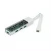 Hub USB 3.2 Gen 1 mobile ROLINE, 4 porte, cavo di collegamento Type-A+C