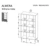 Libreria Cama Meble ALMERA Cama 4, noce/cashmere, 90×42×165 cm