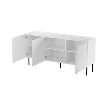 Cassettiera Cama Meble JUNGLE 152x40.5x74.5 cm bianco opaco con gambe nere