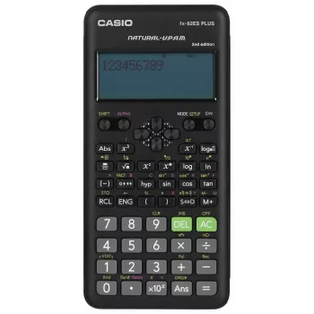 Calcolatrice scientifica CASIO FX-82ES PLUS-2 Pocket — 252 funzioni, display a matrice di punti a 12 cifre, a batteria (AAA), nera