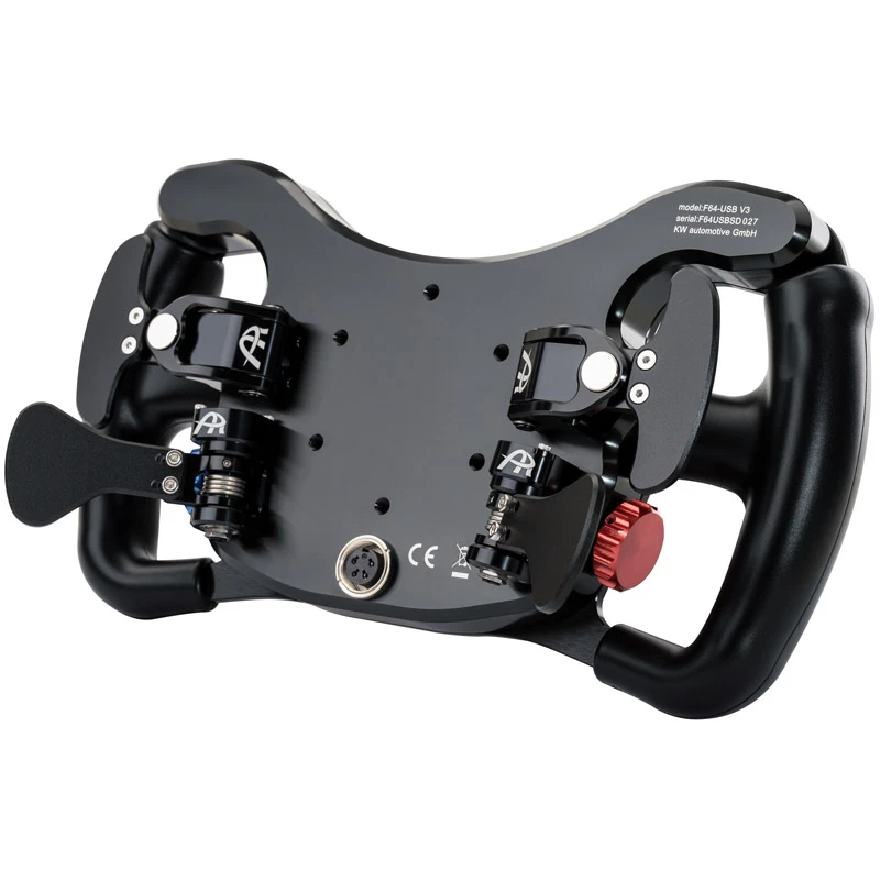 Volante Ascher Racing F64-USB V3 — design butterfly ergonomico, connessione USB