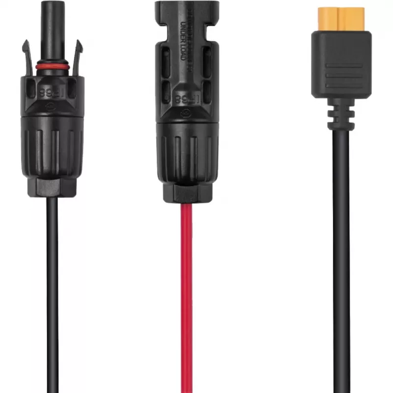 Cavo EcoFlow LMC4-XT60I-2,5M per pannelli solari, connettore XT60i, 2,5 m, nero/rosso