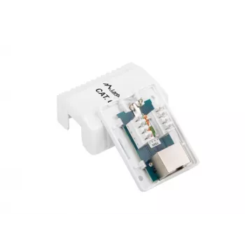 Scatola di connessione a parete RJ-45 bianca Lanberg OS6-0001-W
