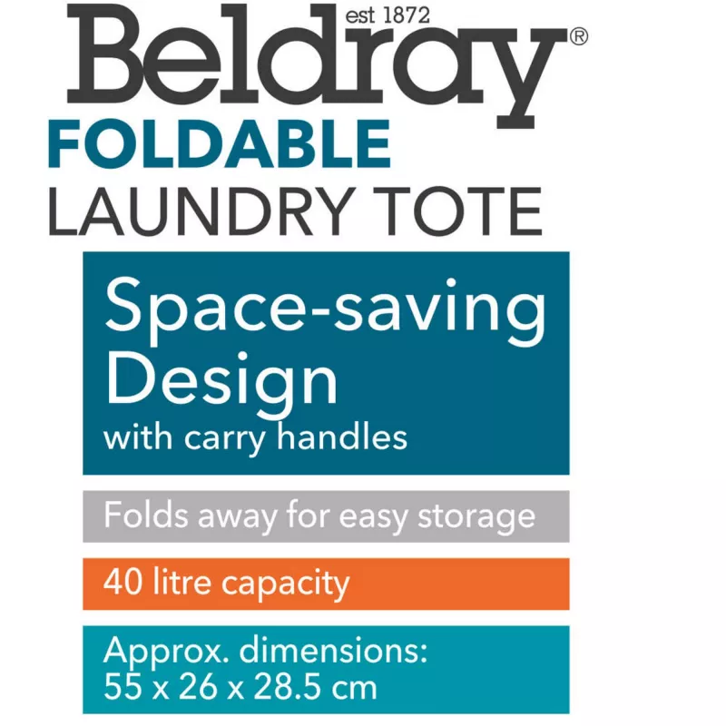 Borsa per il bucato Beldray LA032142DFEU7 pieghevole leggera e trasportabile