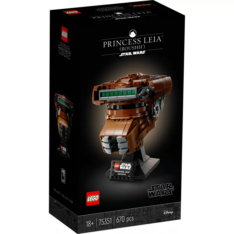 LEGO Star Wars set elmo Principessa Leia (Boushh) per adulti 75351 (670 pezzi)