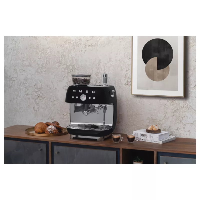 SMEG EGF03BLEU macchina per espresso. macchina per caffè 50s Style. nero