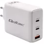 Caricabatterie QOLTEC 100W GaN USB-C Dual PD 5–20V 1,5–5A, 2×USB-C