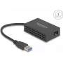 Adattatore di rete DELOCK 66463 — USB a interfaccia in fibra ottica, 1000 Mbit/s, nero