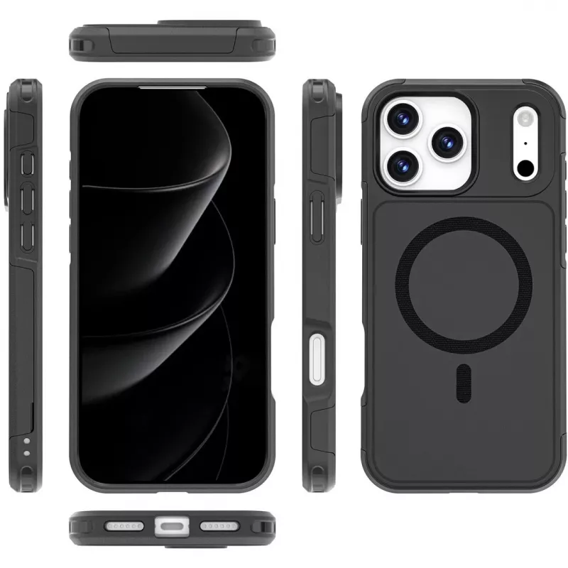 Custodia Border 4smarts Defend iPhone 17 Pro Max nero 17,5 cm