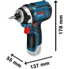 Bosch GDR 12V-105 Professional 2600 RPM nero, blu, rosso