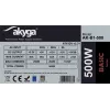 Alimentatore ATX Akyga Basic AK-B1-500 500 W, ventola 120 mm, PFC passivo, grigio