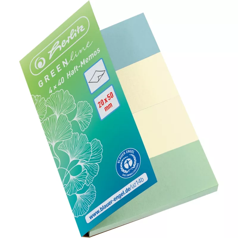 Etichette indice Herlitz 50033447 adesive 160 fogli blu verde giallo