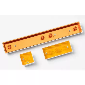 Enter Aluminum Alloy Artisan Keycap, tasto bianco/arancione