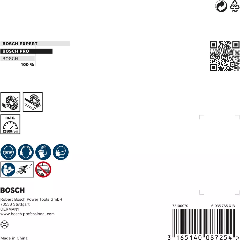 Bosch Heavy for Metal 2608622059 spazzola a disco in filo d'acciaio intrecciato, Ø 115 mm, filo 0,5 mm, M14, per smerigliatrici angolari