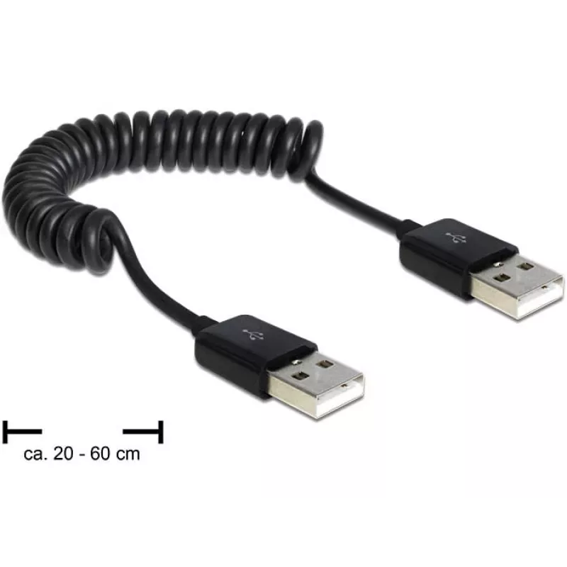 Cavo USB DeLOCK 83239 USB 2.0 0,6 m nero