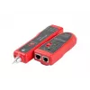 Tester per cavi di rete LANBERG NT-0501 — supporto RJ-11/RJ-12/RJ-45, lunghezza max 250 m, batteria integrata, indicatori LED, nero