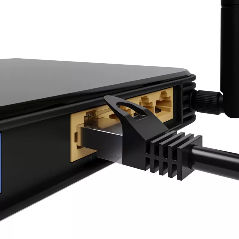Cavo di rete Extralink cavo patch LAN Cat.5e RJ-45 F/UTP 0,5 m nero