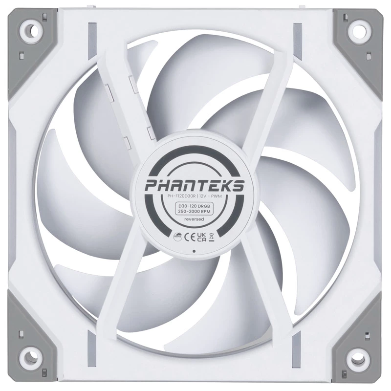 Phanteks D30-120 12 cm bianco 250–2000 U/min cuscinetto fluidodinamico
