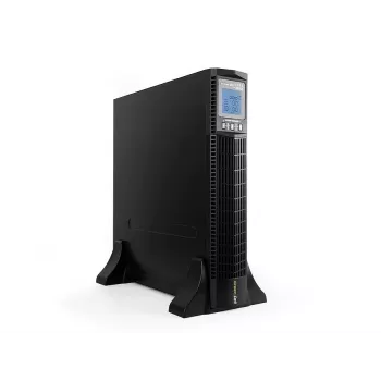 Gruppo di continuità Green Cell UPS13 — UPS online a doppia conversione, 1000 VA / 900 W, onda sinusoidale pura, 6 uscite AC, LCD, 2 batterie 12V 9Ah