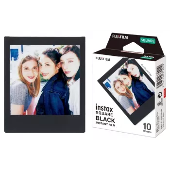 Fujifilm Instax Square BLACK - pellicola istantanea a colori - ISO 800 - 10 scatti