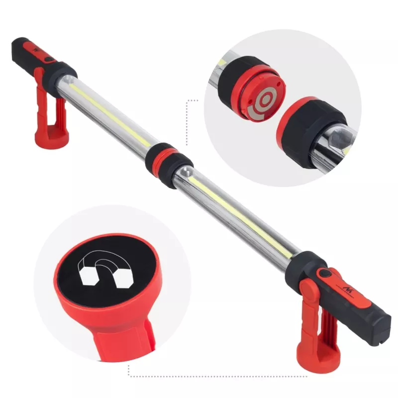 MCE230 Cob LED Xxl 2X lampada da officina con magnete e gancio, dual-mode, 1200 lumen max - Maclean
