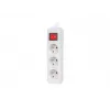 Prolunga di alimentazione LANBERG PS1-03E-0300-W — cavo 3 m, 3 prese AC Type E, bianca, per interni
