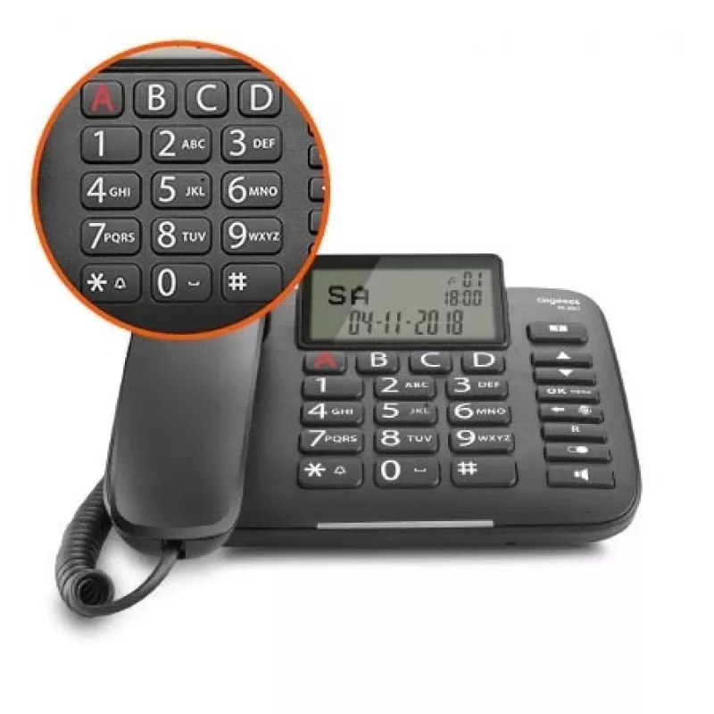 Gigaset DL380 telefono con filo, nero