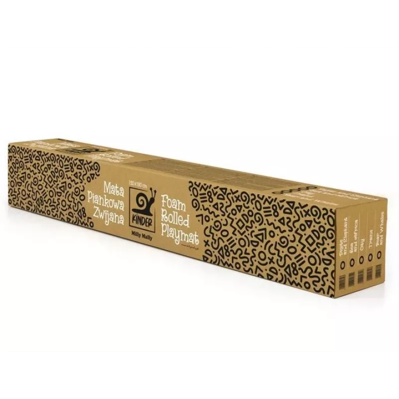 Tappetino da gioco in schiuma milly mally modello 4688 — tappetino in schiuma arrotolato con stampa orso e balena